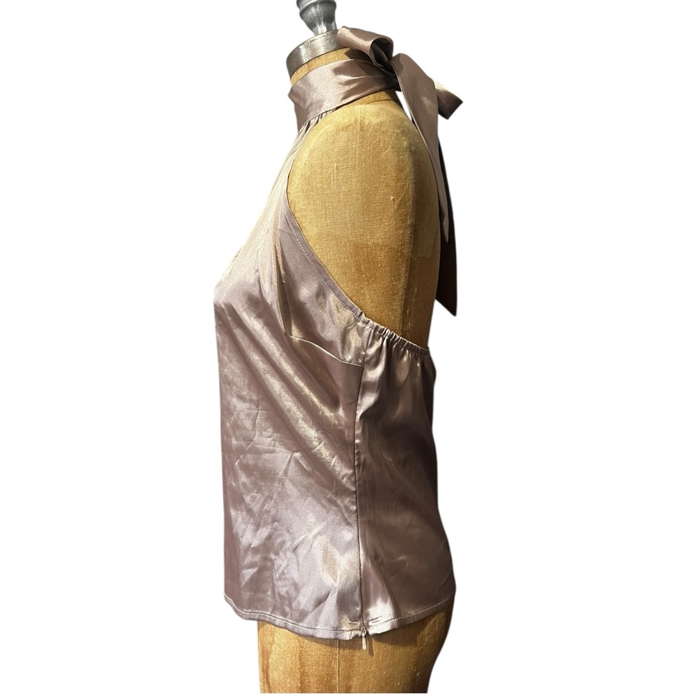 Guess Satin Halter Top - Brown L - Picture 3 of 8